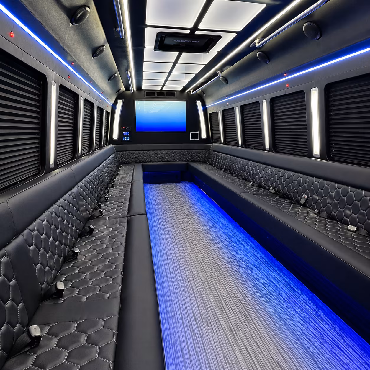 Reno Bachelor & Bachelorette Transportation party bus interior