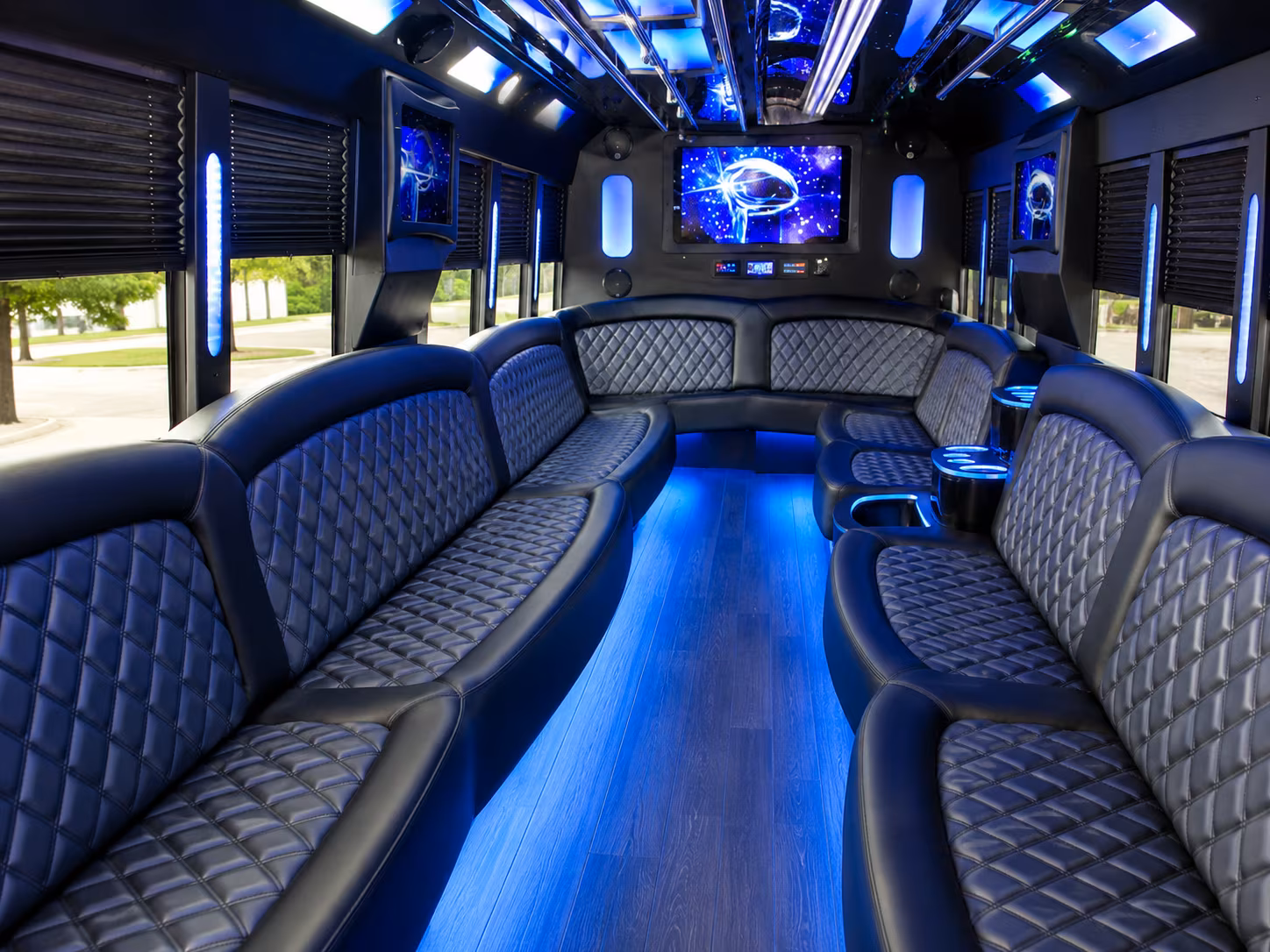 Reno Private Event Transportation party bus exterior