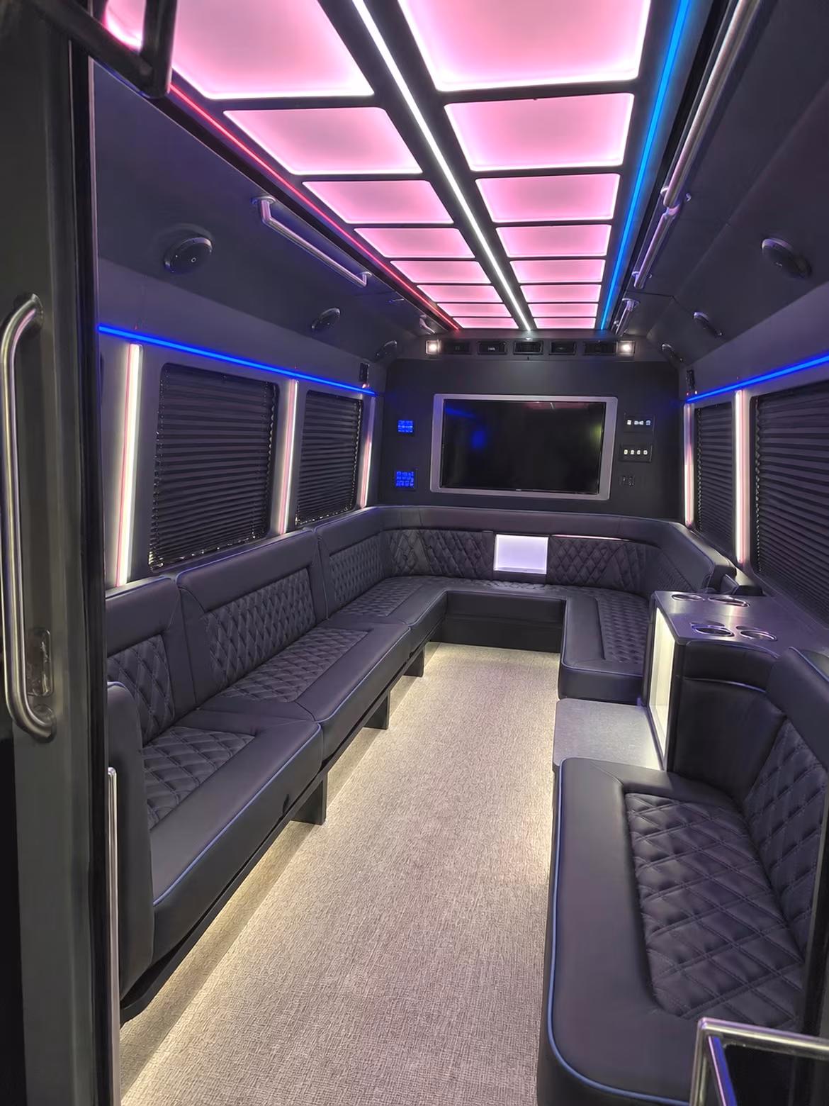 Reno Private Event Transportation party bus interior