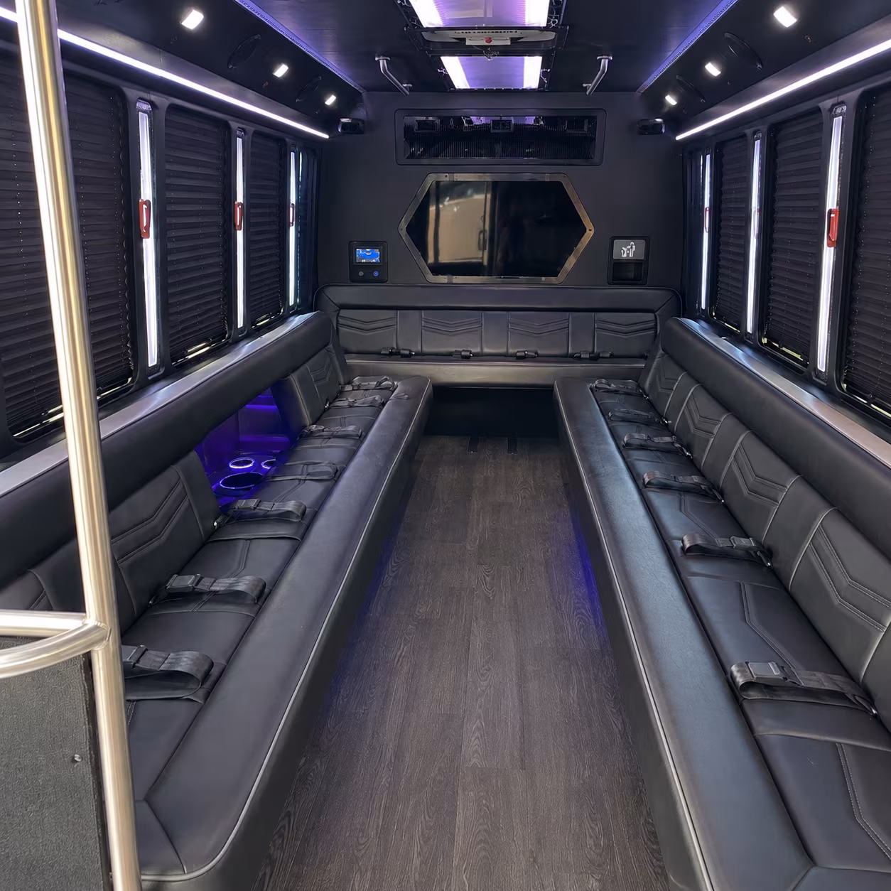 Reno Wedding Transportation party bus exterior