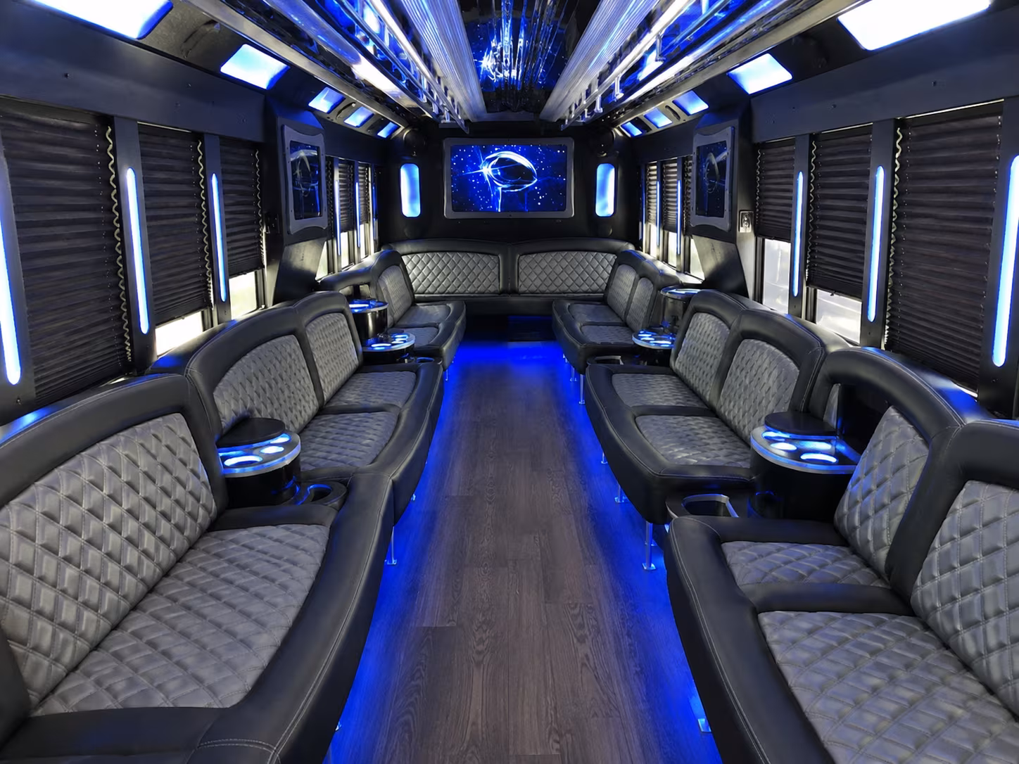 Reno Wedding Transportation party bus exterior