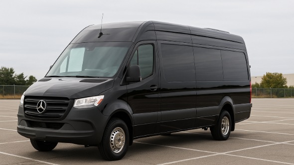 Exterior of Charter Bus Company Sparks's 14 Passenger Sprinter Limousine in Sparks