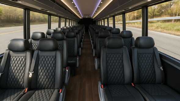 Interior of Charter Bus Company Reno's 28 Passenger Minibus in Reno
