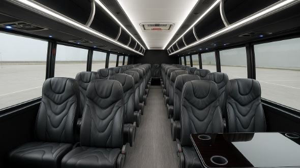 Interior of Charter Bus Company Reno's 30 Passenger Minibus in Reno
