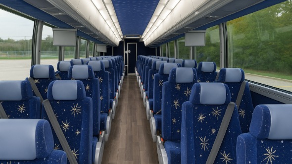 Interior of Charter Bus Company Reno's 40 Passenger Charter Bus in Reno