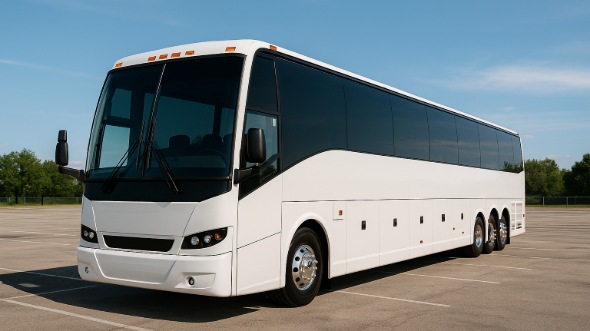 Exterior of Charter Bus Company Turlock's 40 Passenger Party Bus in Turlock
