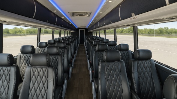 Interior of Charter Bus Company Reno's 44 Passenger Charter Bus in Reno