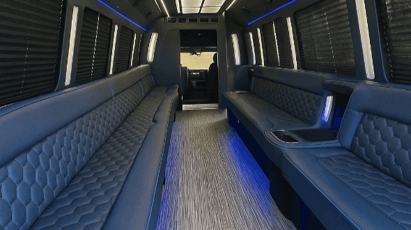 Interior of Reno Party Bus Company's 50 Passenger Party Bus in Reno