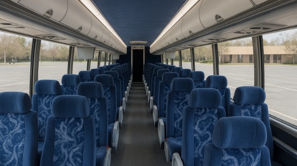 Interior of Charter Bus Company Reno's 54 Passenger Charter Bus in Reno