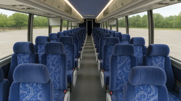 Interior of Charter Bus Company Reno's 55 Passenger Charter Bus in Reno