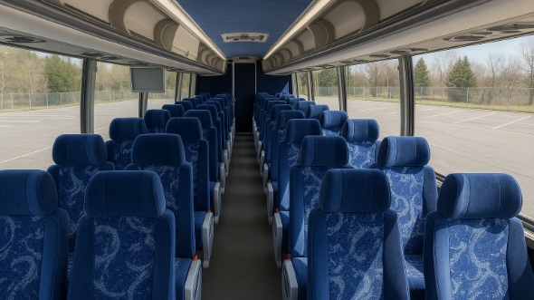Interior of Charter Bus Company Reno's 56 Passenger Charter Bus in Reno